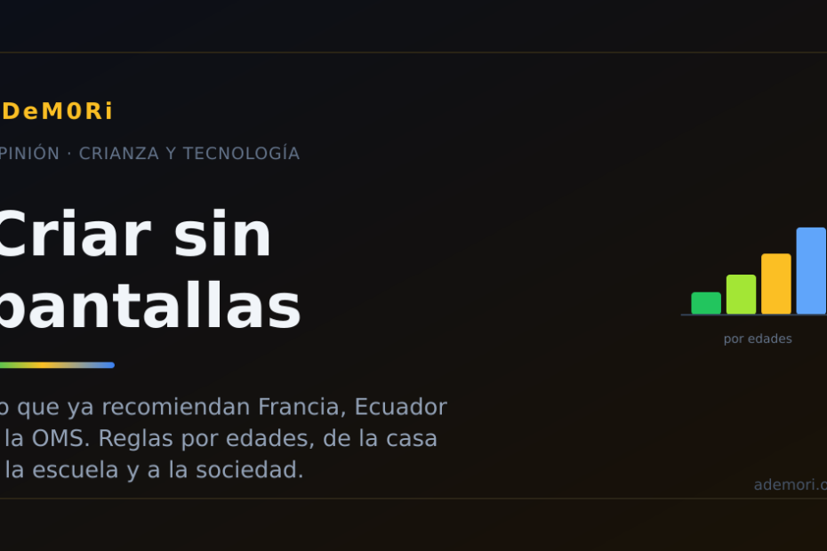 Portada del artículo Criar sin pantallas