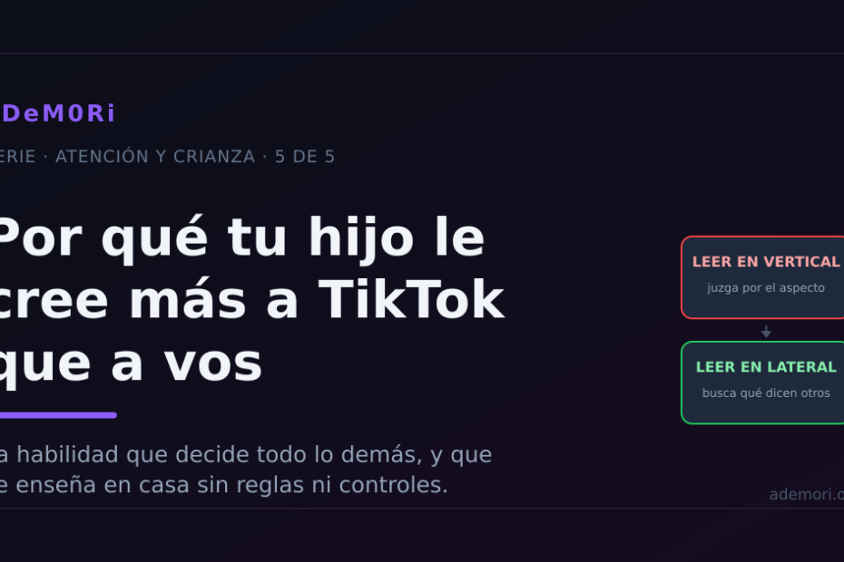 Por qué tu hijo le cree más a TikTok que a vos